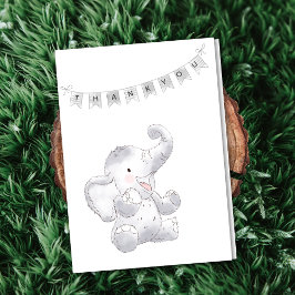 Elefante Infantil Moderno Género Neutral Gracias