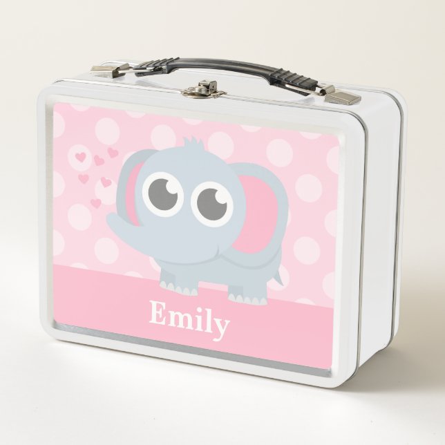 Elefante Lindo Soplando Corazones Con Trompa (Anverso)