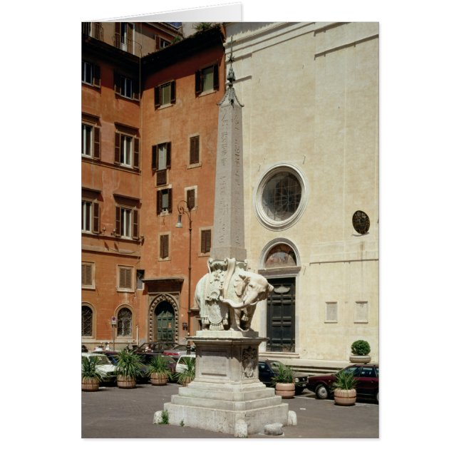 Elefante llevando un Obelisco Egipcio, 1667 (Frente)