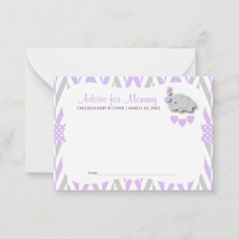 Elefante morado y gris Baby Shower Sm - Consejo