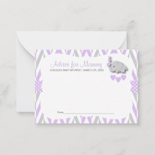 Elefante morado y gris Baby Shower Sm - Consejo