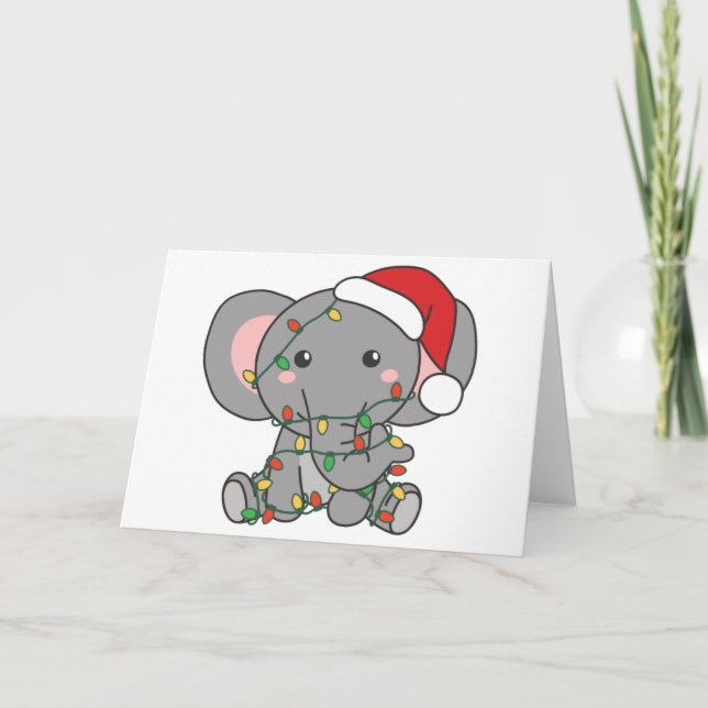 Elefante Navidad Animales de Invierno Elefantes Di (Anverso)