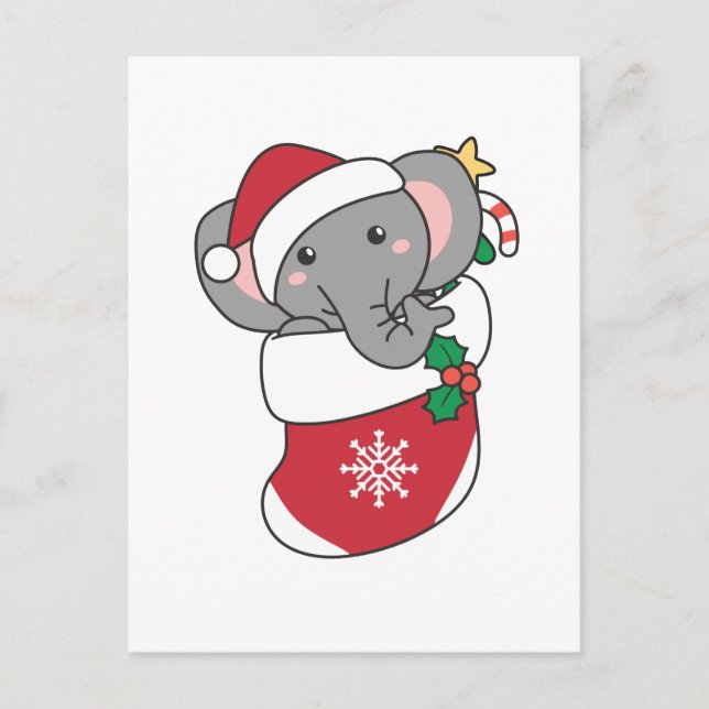 Elefante Navidad Nieve Animales de Invierno Elefan (Anverso)