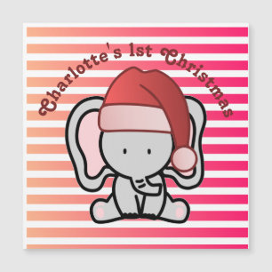 Elefante Personalizado Primera Navidad Niña