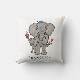 Elefante personalizado y cojín de bebé