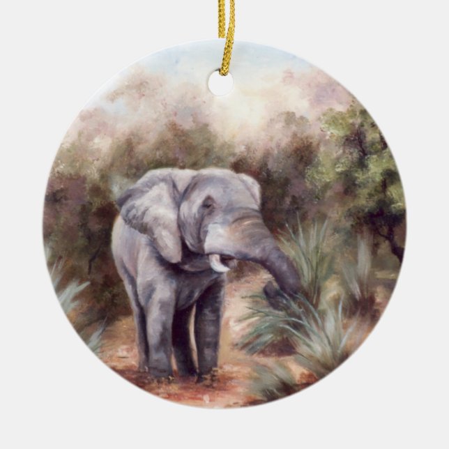 Elefante que viene a través del ornamento (Frente)