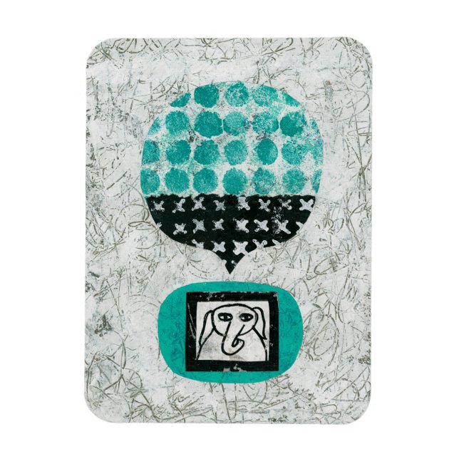 Elefante recordando el imán del refrigerador (Vertical)