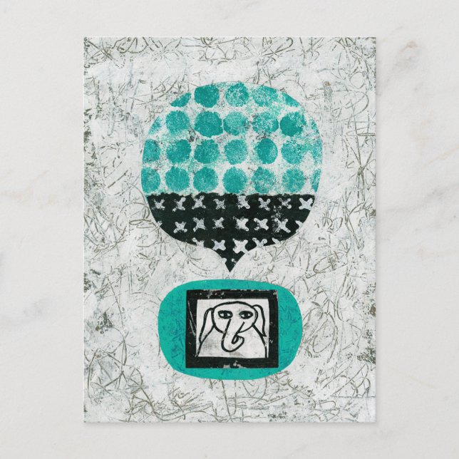 Elefante recordando la postal (Anverso)