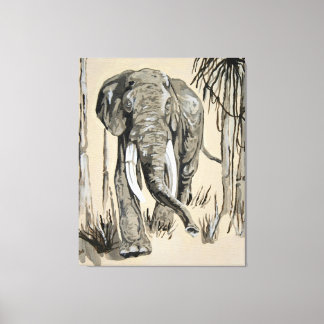 Elefante recorriendo el arte de la sabana madura