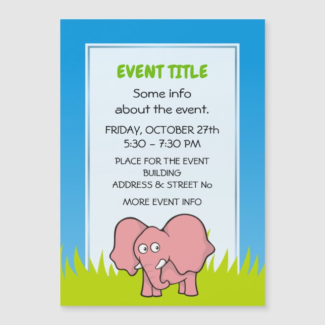 Elefante rosa (Anverso)