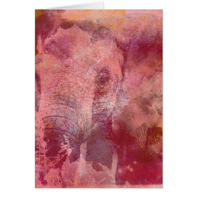 Elefante Rosa Grunge (Frente)