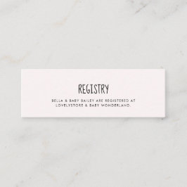 Elefante rosa Inserción de tarjeta de registro de 