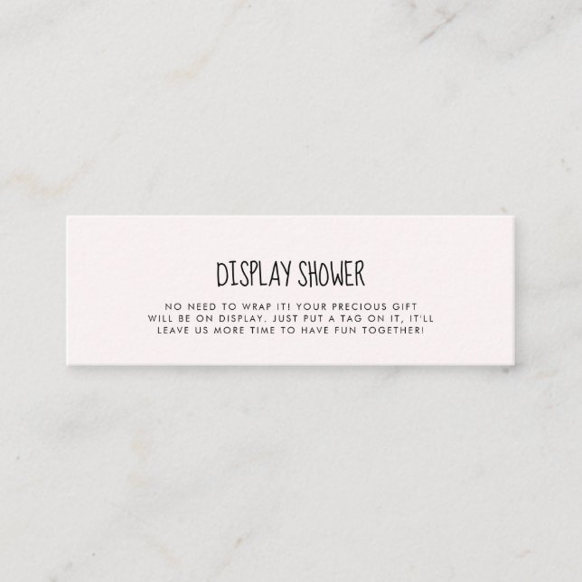 elefante rosa lindo Mostrar tarjeta de ducha inser (Anverso)