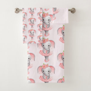 Elefante Rosa y Gris Cute Ballerina Patterada