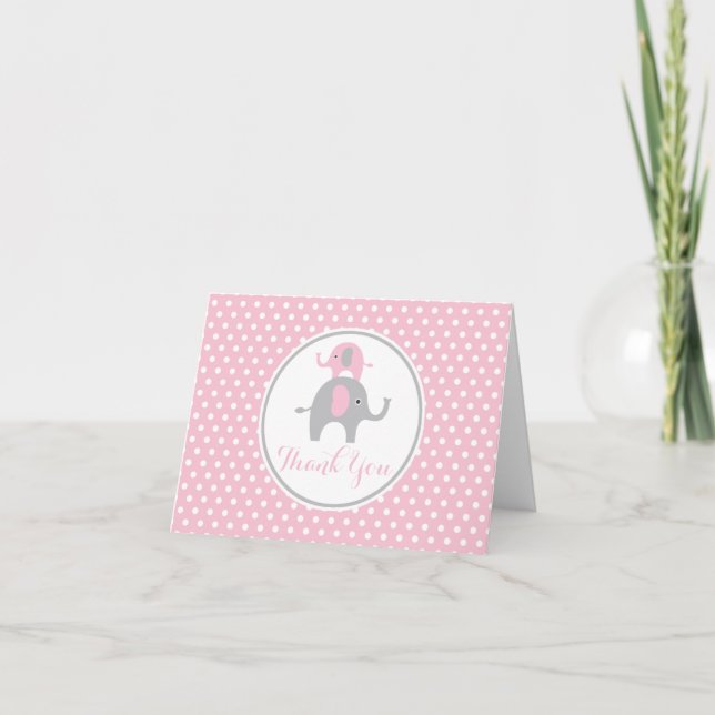 Elefante rosa y gris Nota (Anverso)