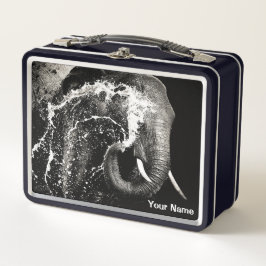 Elefante Splash Lunch Box - Personalizado Tin