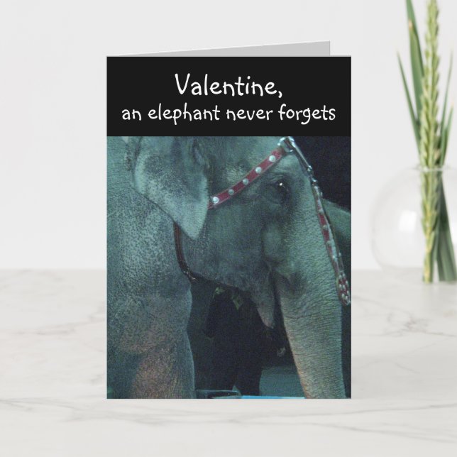 ELEFANTE, tarjeta VALENTINE (Anverso)