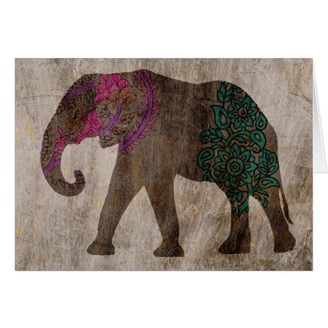 Elefante tribal asiático zen (Anverso (Horizontal))