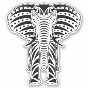 Elefante tribal Pegatina