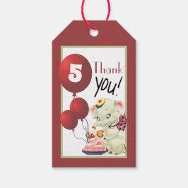 Elefante Vintage Gracias Etiqueta De Favor