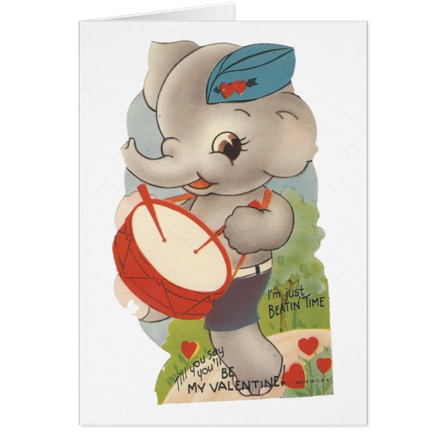Elefante Vintage Valentine (Frente)