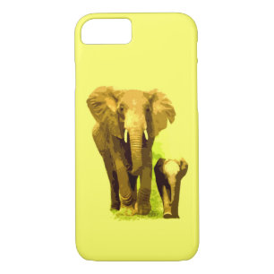 Elefante y bebé elefante Funda para iPhone 7