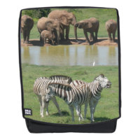 Elefantes Africanos y Mochila Adulta de Cebras