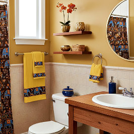 elefantes brillantes juego de toallas de baño