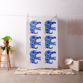 Elefantes con puntos de polka y una brillante tela