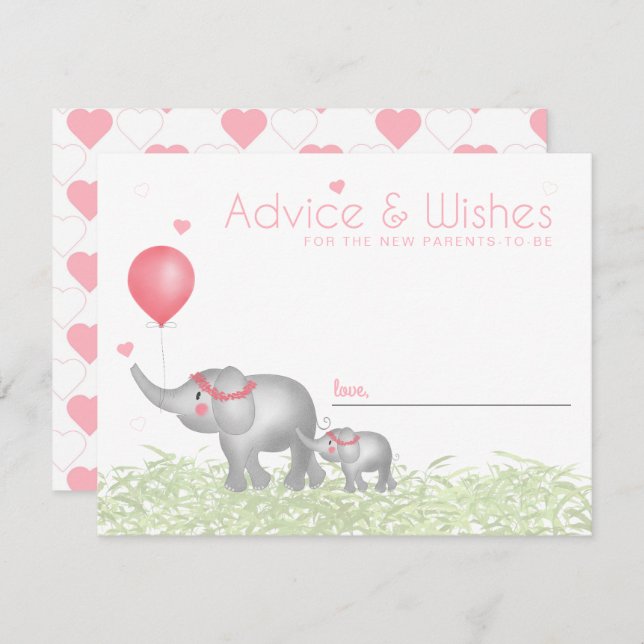 Elefantes De Acuarela Consejo De Bebé Para Los Pad (Anverso / Reverso)