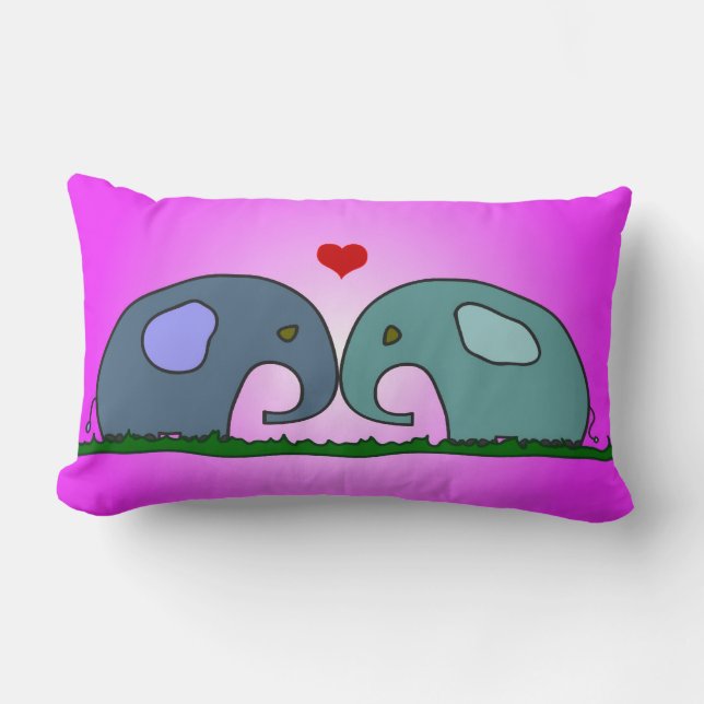 Elefantes en almohada del amor (Anverso)