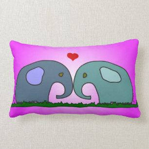Elefantes en almohada del amor