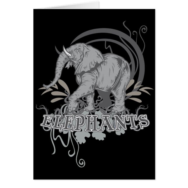 Elefantes en gris (Frente)