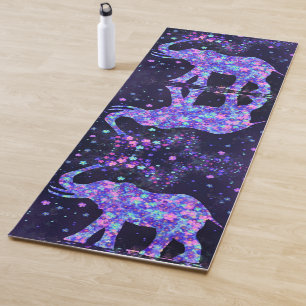 Elefantes Flores Yoga Mat Spring