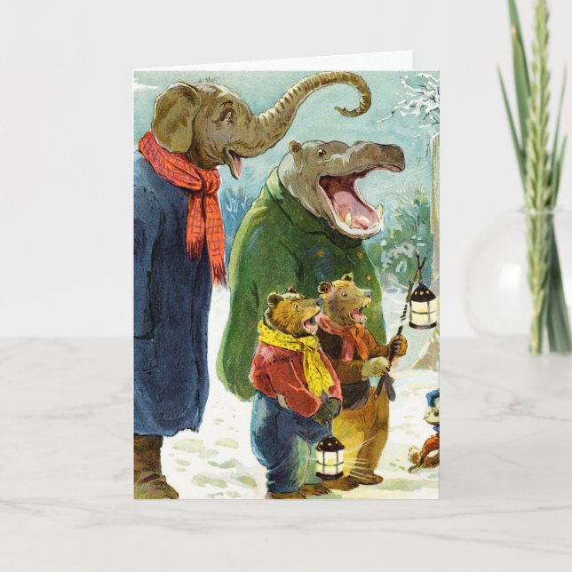 Elefantes Hippopotamus y navidad Caroling de los (Anverso)