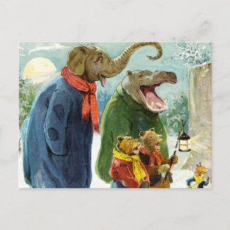Elefantes Hippopotamus y navidad Caroling de los