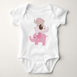 Elefantes Rosa apilados Camisa infantil