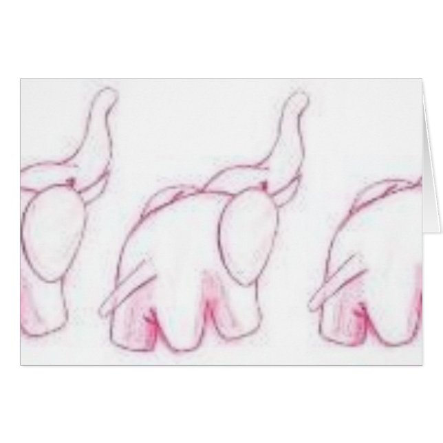Elefantes rosados en desfile (Anverso (Horizontal))
