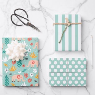 elefantes sin tapujos de papel envuelto de 3