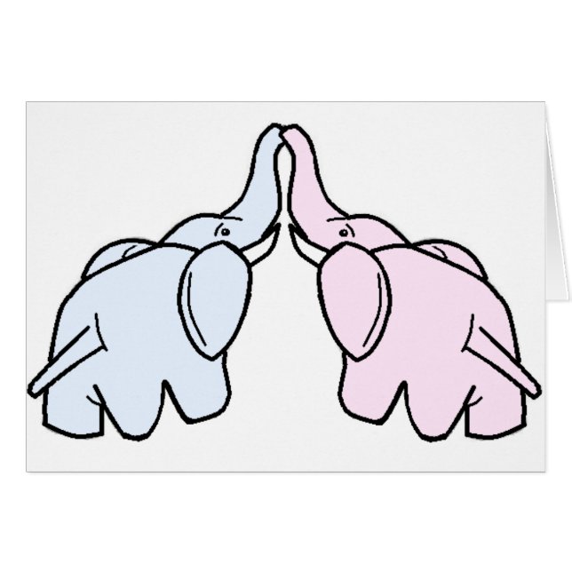 Elefantes Snuggling (Anverso (Horizontal))