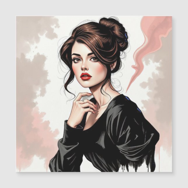 Élégance brune au regard énigmatique (Anverso)