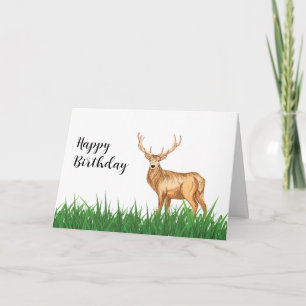 Elegance Buck Deer Tarjeta de cumpleaños personali