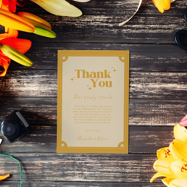 Elegance Moderno Vintage Tarjeta de agradecimiento (Subido por el creador)