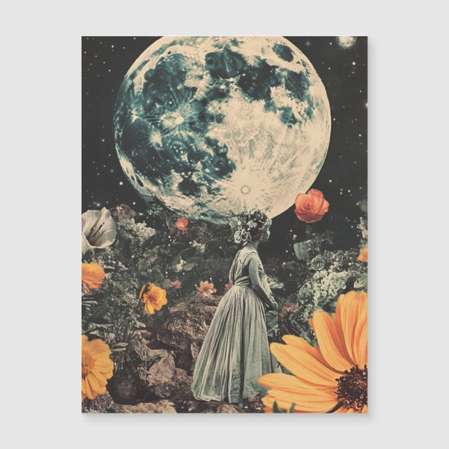 Elegancia a la luz de la luna - Mujer con Luna (3) (Anverso)