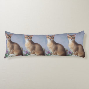 Elegancia Abisinia – Almohada de cuerpo de gato ag