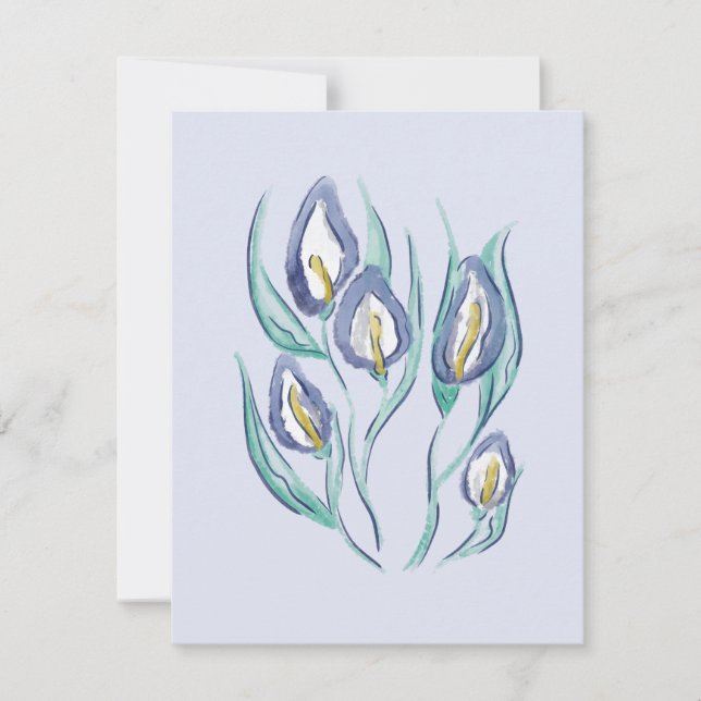 Elegancia Abstracta: Lirios de Calla Morados al Ac (Anverso)