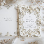 Elegancia barroca Boda Invitación al cuadro<br><div class="desc">Disfrute de la grandeza del barroco con esta suntuosa invitación a la boda. El diseño rebosa de opulencia con sus fastuosas esculturas en diferentes tonalidades de marfil, crema y blanco, que recuerdan a las elaboradas obras de yeso. El lujoso efecto de emparejamiento da profundidad a los motivos florales y de...</div>