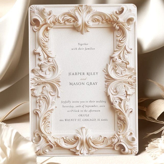 Elegancia barroca Boda Invitación al cuadro (Subido por el creador)