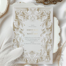 Elegancia barroca Boda Invitación al cuadro