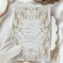 Elegancia barroca Boda Invitación al cuadro